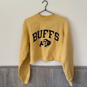 cu buffs cropped crew neck